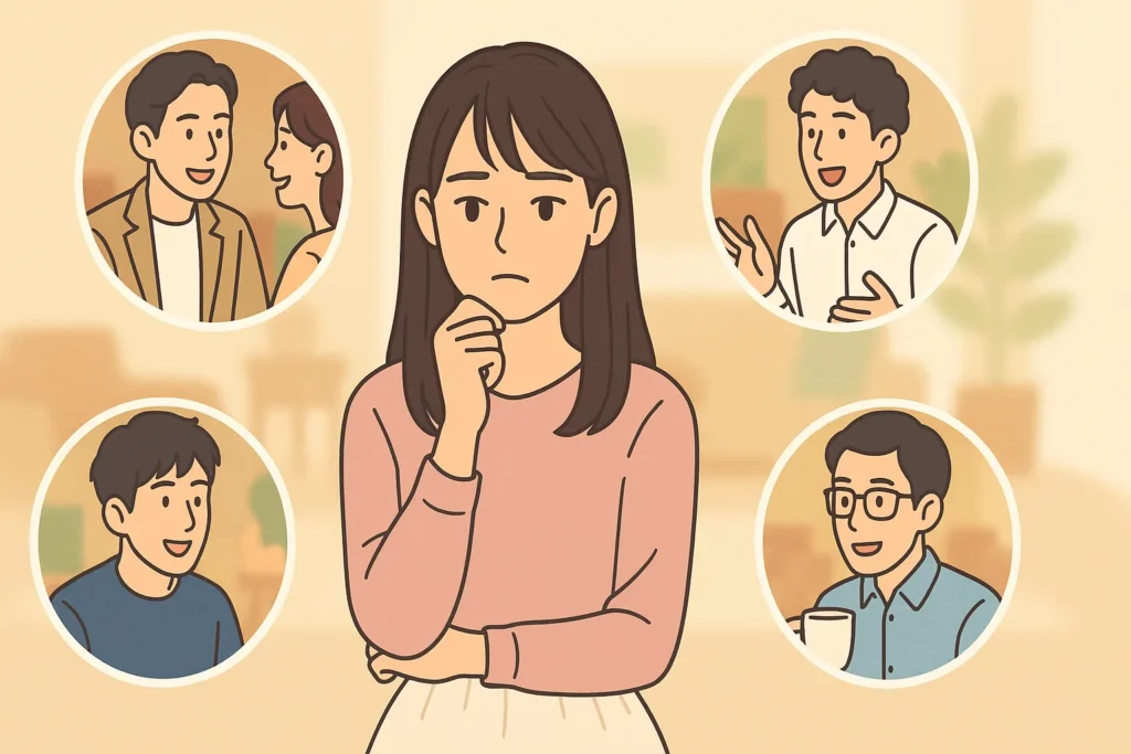 複数交際のイラスト