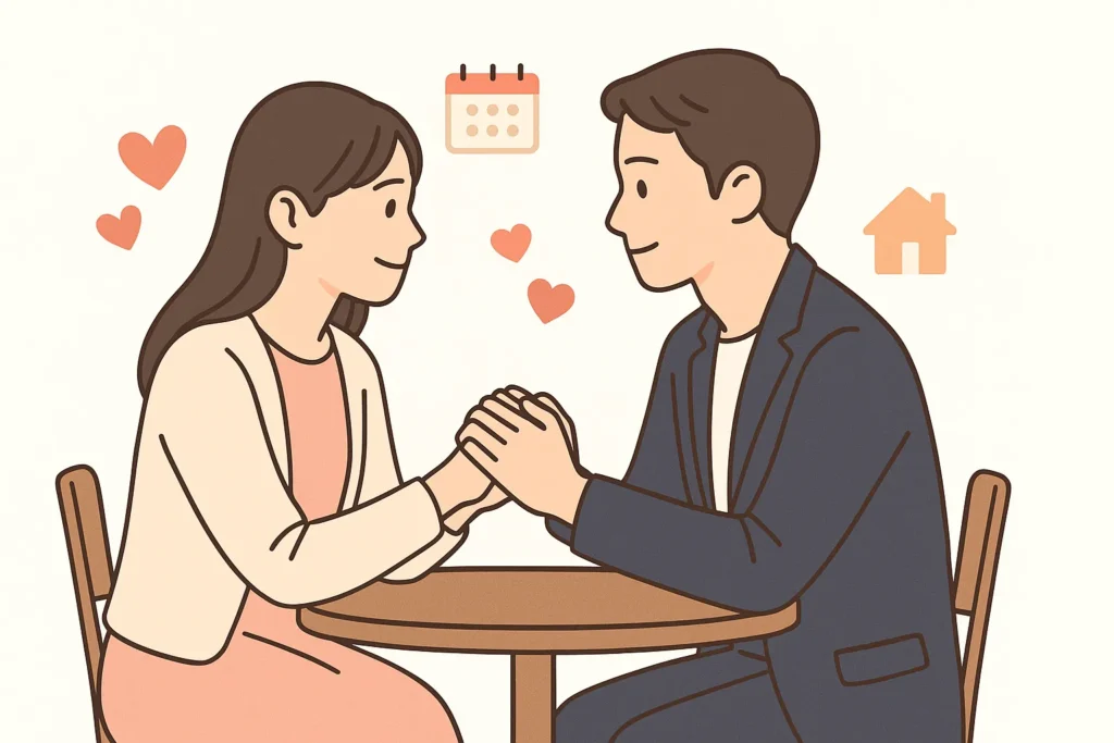 真剣交際のイラスト